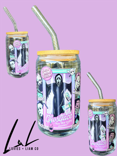 Barbie Ghostface Glass Cup