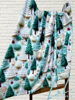 Green Christmas Tree Blanket