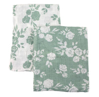 Vintage & Modern Floral  Muslin Swaddle Blanket Set