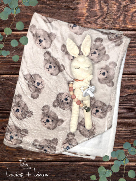 Teddy Bear Minky Blanket