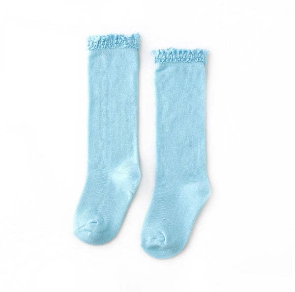 Aqua Lace Top Knee Highs