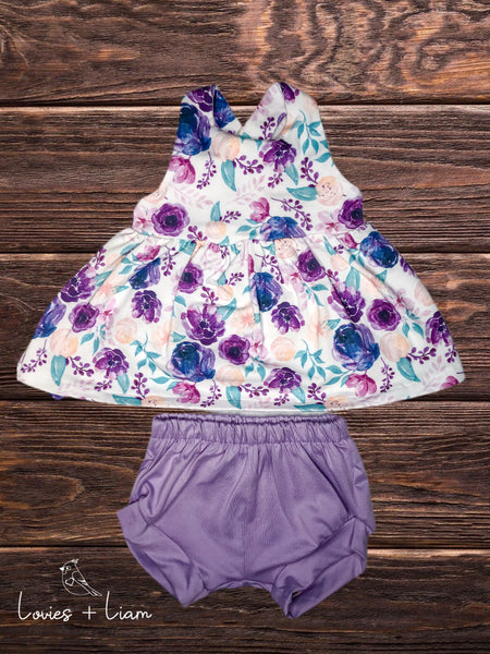 Violet Floral Set